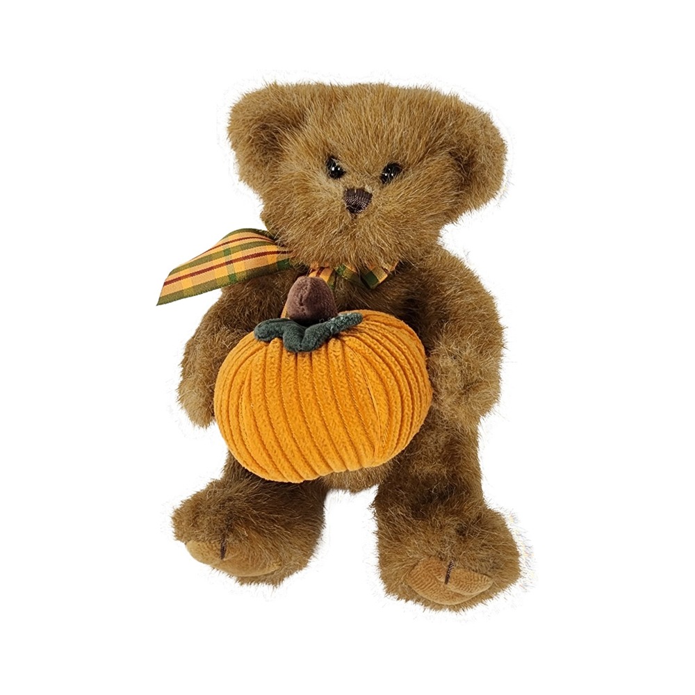 Vintage Bearington Collection Pumpkin Bear‎ Plush 9" Barnes & Noble Fall Harvest